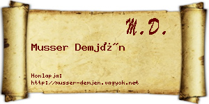 Musser Demjén névjegykártya